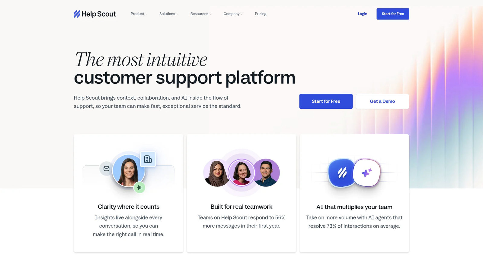 Screenshot of www.helpscout.com