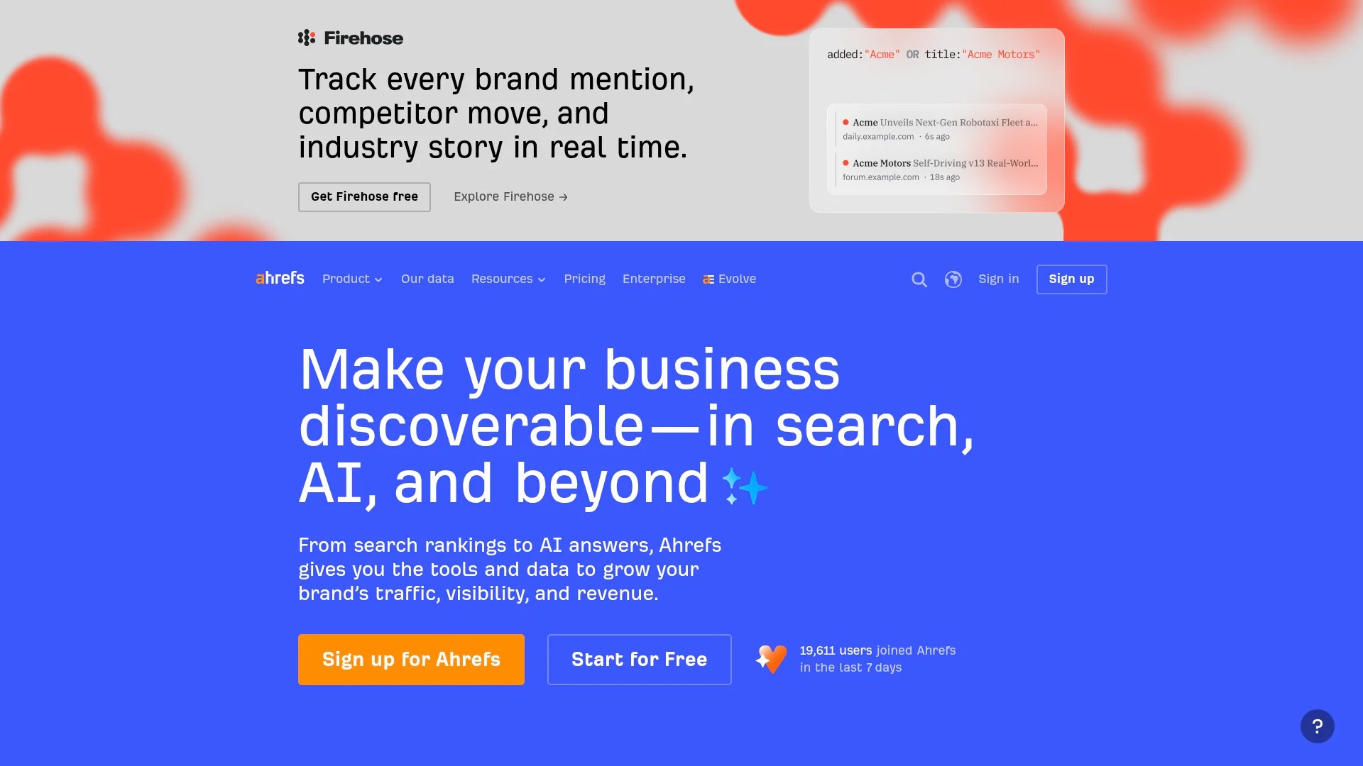 Screenshot of https://ahrefs.com/